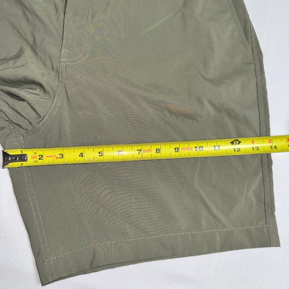 Abercrombie & Fitch Men XL Stretch All Day Shorts Olive Green Mesh Lined - Picture 8 of 14